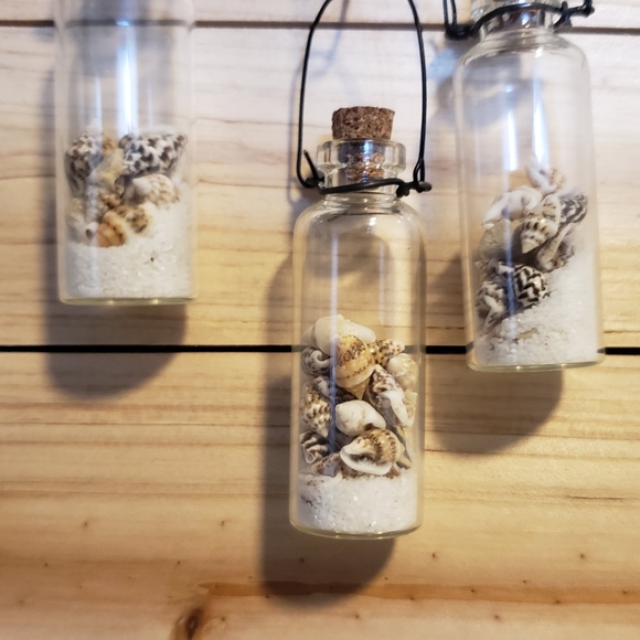 Sand and Seashell Mini Bottle Christmas Ornament - Picture 10 of 11